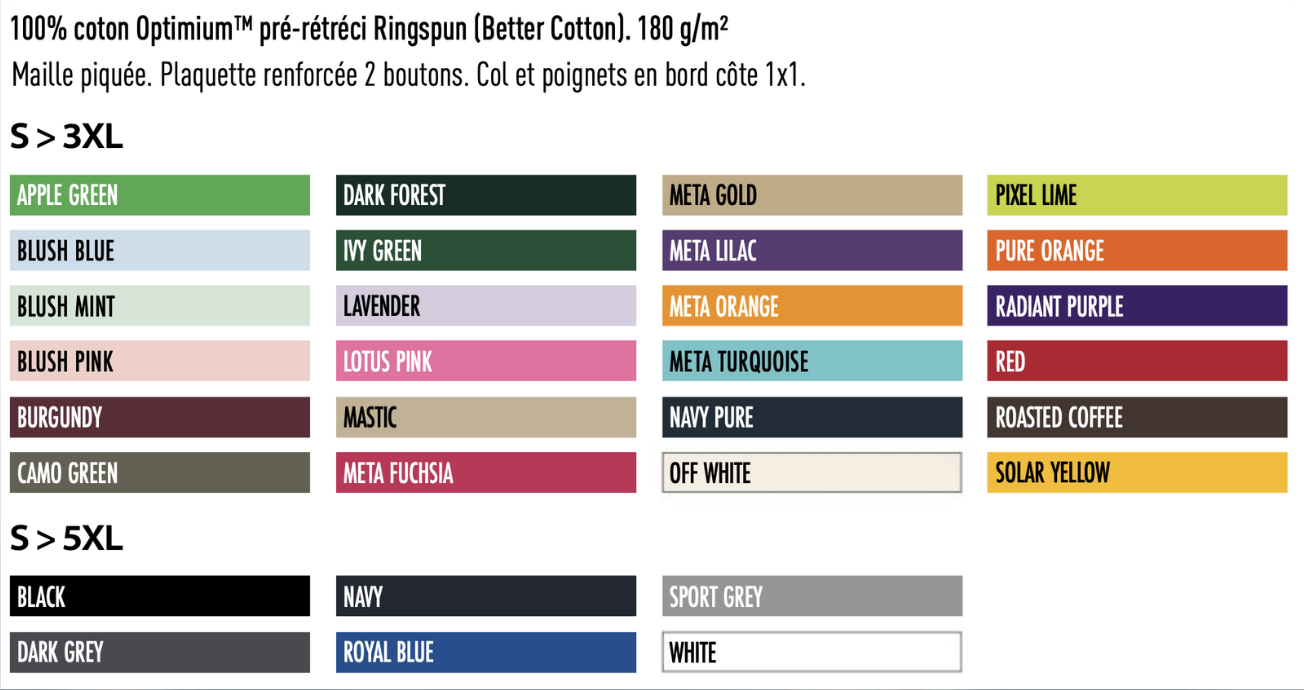 Polo manches courtes | 180 GSM – Image 2